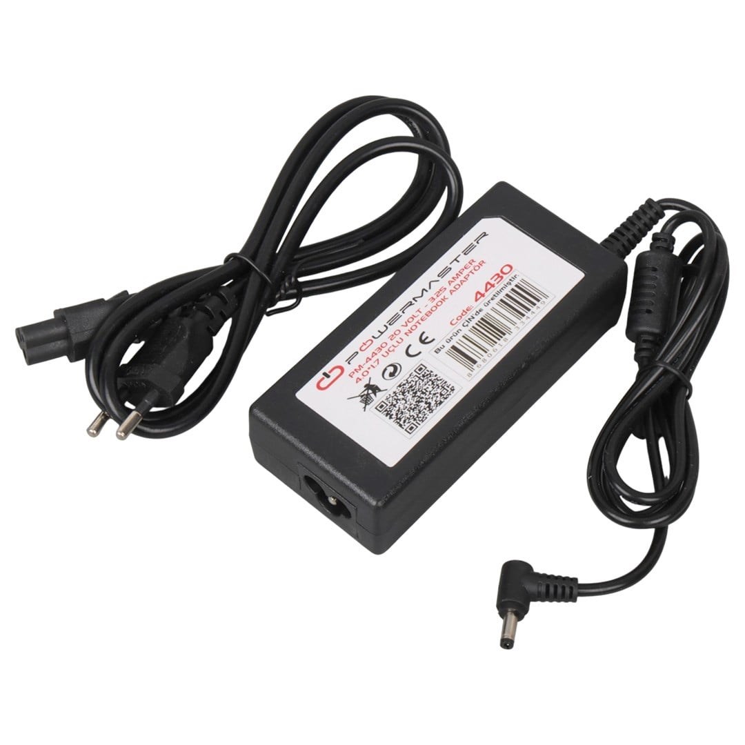 Powermaster PM-4430 20 Volt - 3.25 Amper - 65 Watt 4.0*1.7 Mm Uçlu Adaptör (Lenovo Notebook)