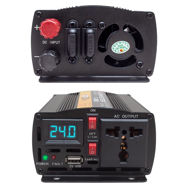 POWERMASTER PWR600-24 TEK DİJİTAL EKRAN 24 VOLT - 600 WATT MODIFIED SINUS WAVE INVERTER