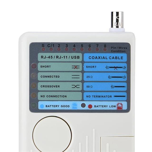 Powermaster Rj11+Rj45+Usb+Bnc Kablo Test Cihazı PM-20629
