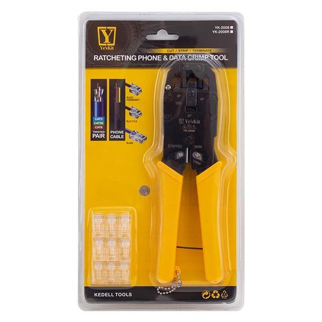 Powermaster YK-2008 RJ11-RJ12-RJ22-RJ45 Sıkma Pensesi