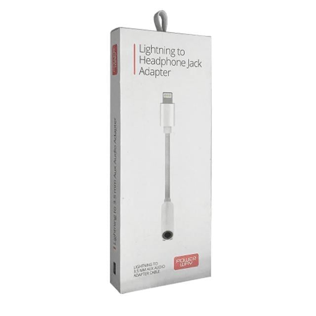 Powerway AC03 Lightning TO 3.5Mm Stereo AUX Kulaklık Jack Çevirici Kablo (90Mm)