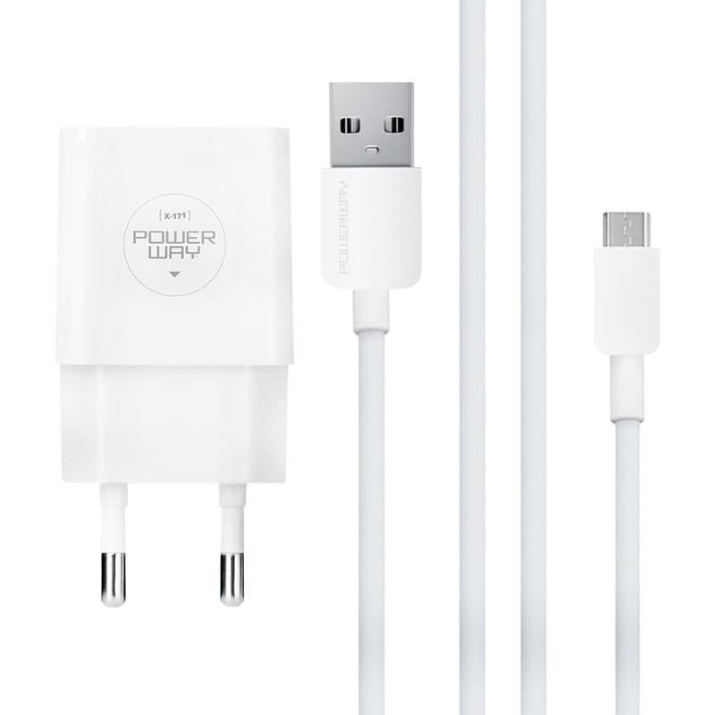 Powerway X-171 Micro USB 2.1 Amper Şarj Aleti-Kablo