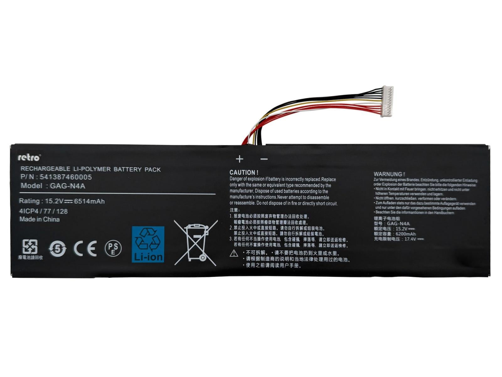 RETRO Gigabyte G-Style GAG-N4A Notebook Bataryası