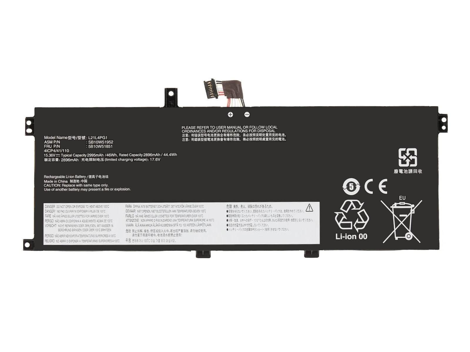 RETRO Lenovo ThinkPad L13 Yoga Gen3, L21L4PG1 Notebook Bataryası