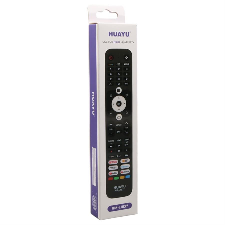 RM-L1837 Haier Netflix Youtube Prime Video Youtube Music Tuşlu LCD Led TV Kumanda