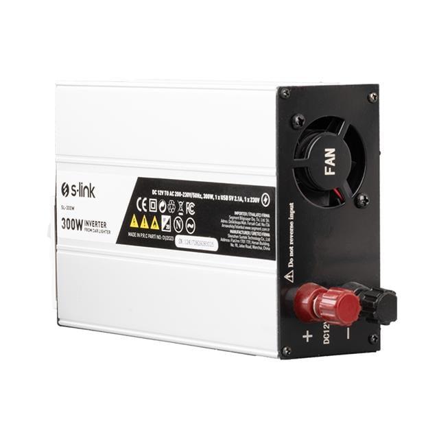 S-Link SL-300W 300W Dc12v-Ac230v Çakmaktan Power İnverter