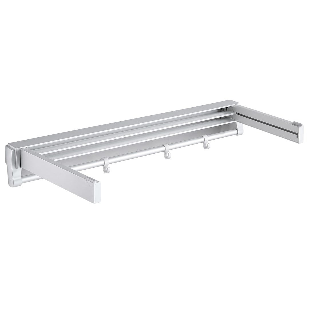 Sunup SN-37717 Katlanabilir Çamaşır Askılığı Duvara Monte Gizli Balkon Akordeon Kurutma Beyaz