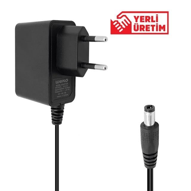 Weko 5 Volt 2 Amper 10 Watt Plastik Kasa Priz Tipi Adaptör (5.5X2.5 Uçlu)