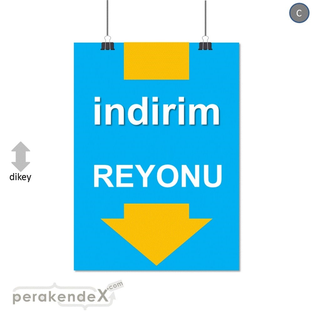 indirim reyonu SERT PLASTİK POSTER -dikdörtgen,tek yön baskı
