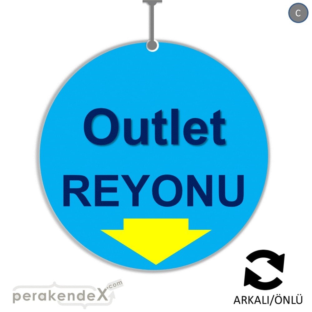 outlet reyonu DÖNKARTI -oval,çift yön baskı