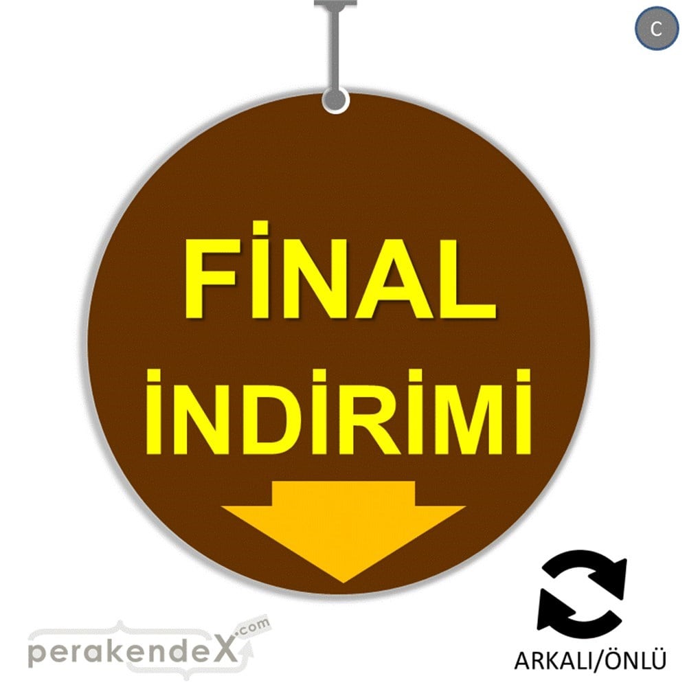 final indirimi DÖNKARTI -oval,çift yön baskı