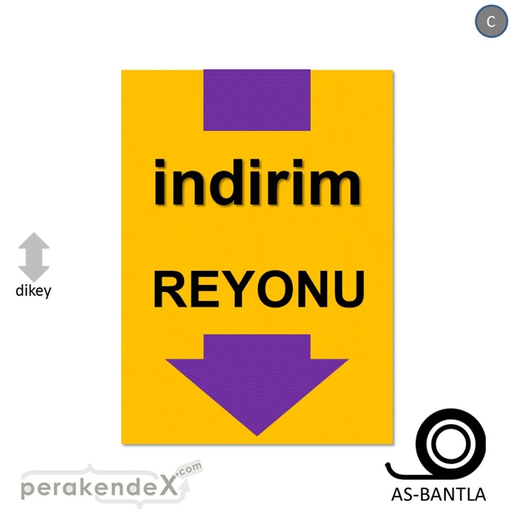 indirim reyonu POSTERİ -dikdörtgen,tek yön baskı