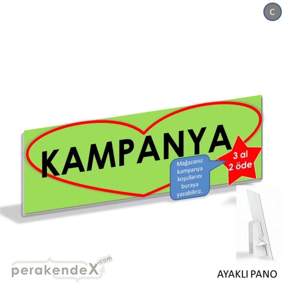 yıldızlı kampanya  KARTON AYAKLI POSTER,  PANO (BANNER) -dikdörtgen,tek yön baskı
