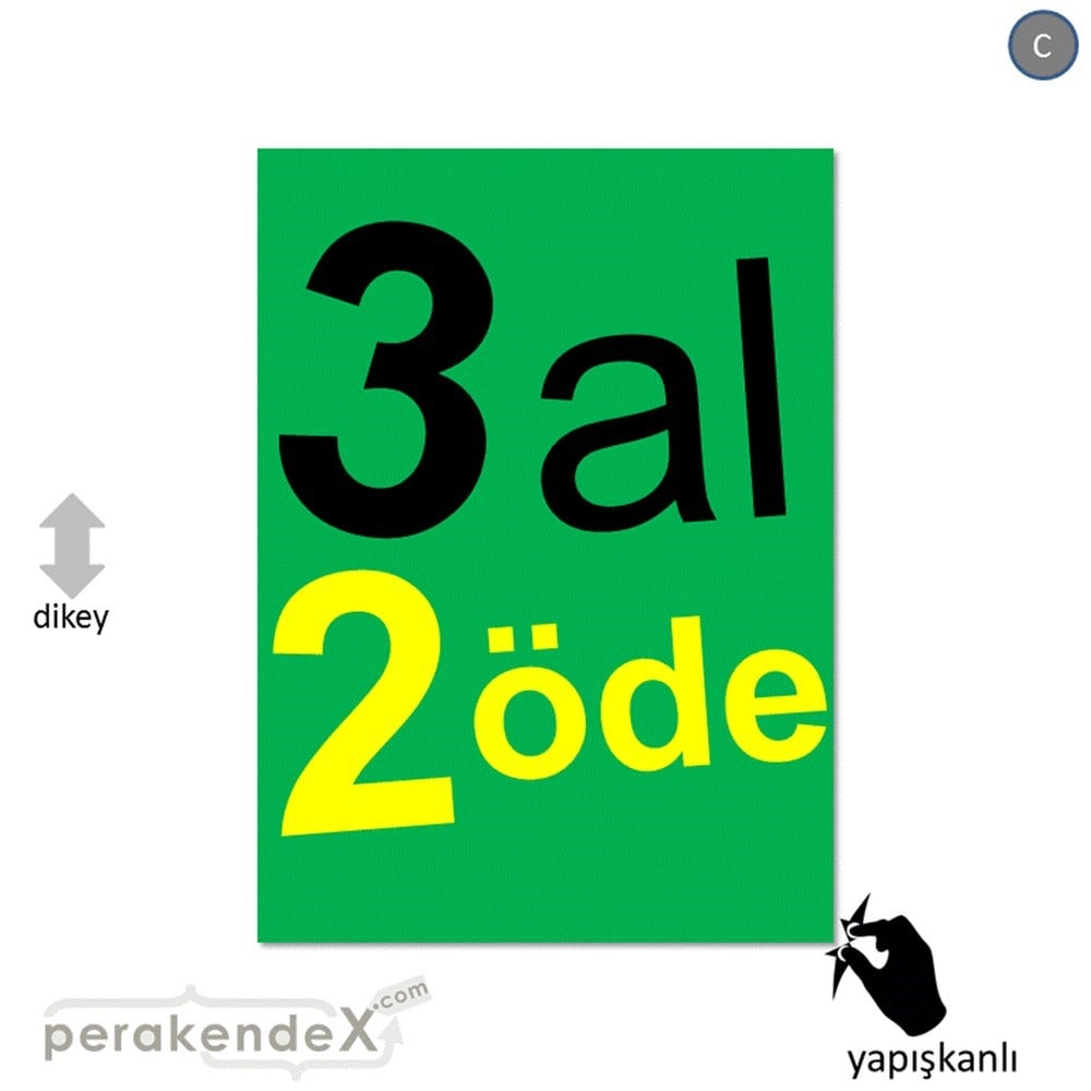 3 al 2 öde CAMA YAPIŞAN FOLYO -dikdörtgen,tek yön baskı