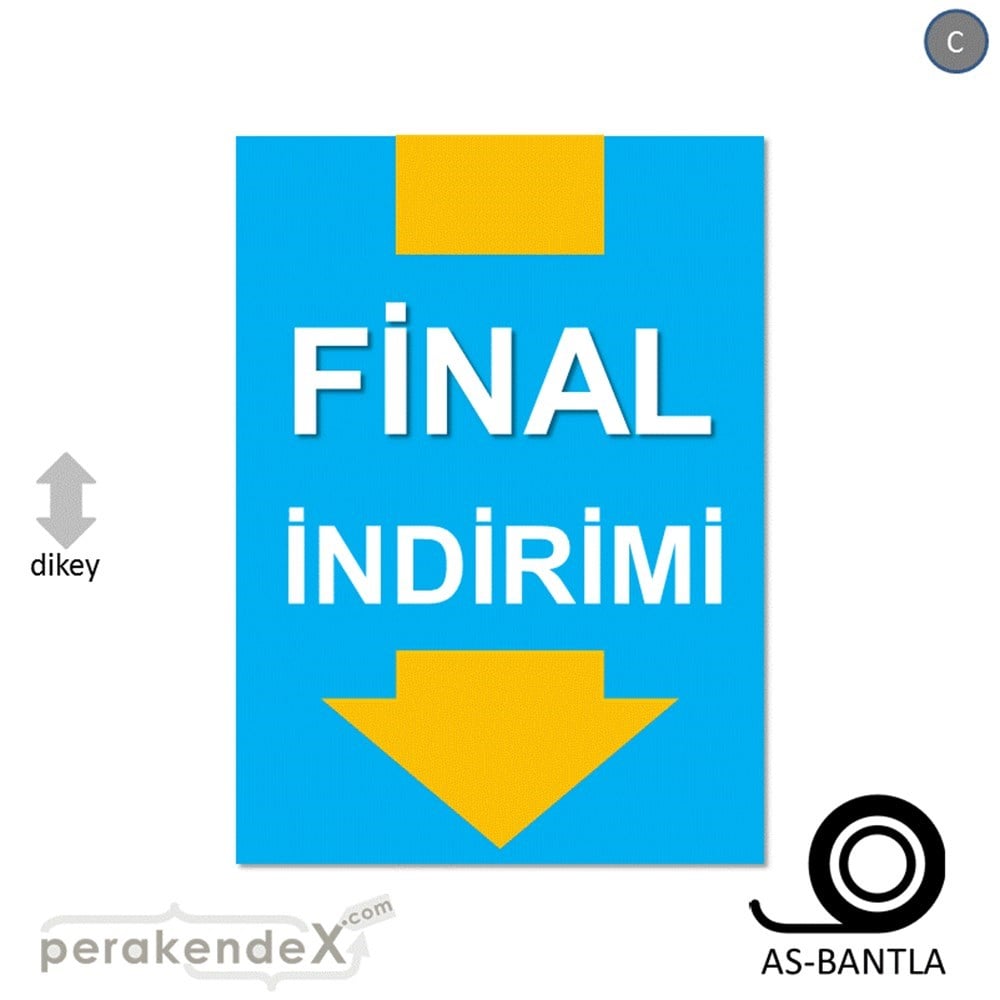 final indirimi POSTERİ -dikdörtgen,tek yön baskı