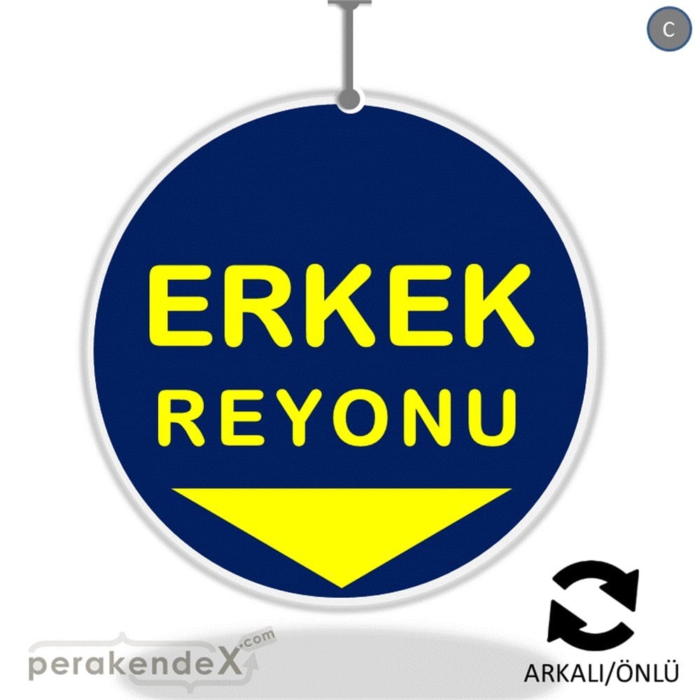 erkek reyonu yönlendirme DÖNKARTI -oval,çift yön baskı