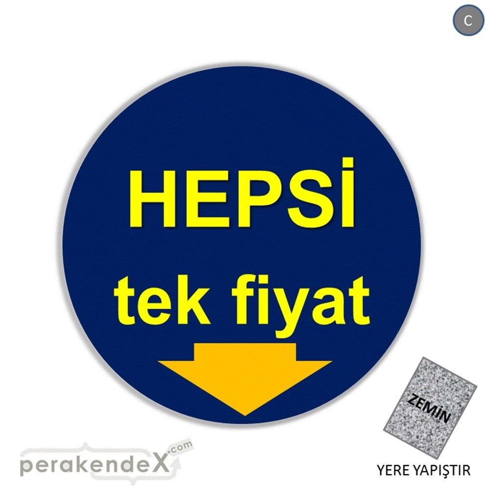 hepsi tek fiyat YER ZEMİNE YAPIŞIR -oval,tek yön baskı