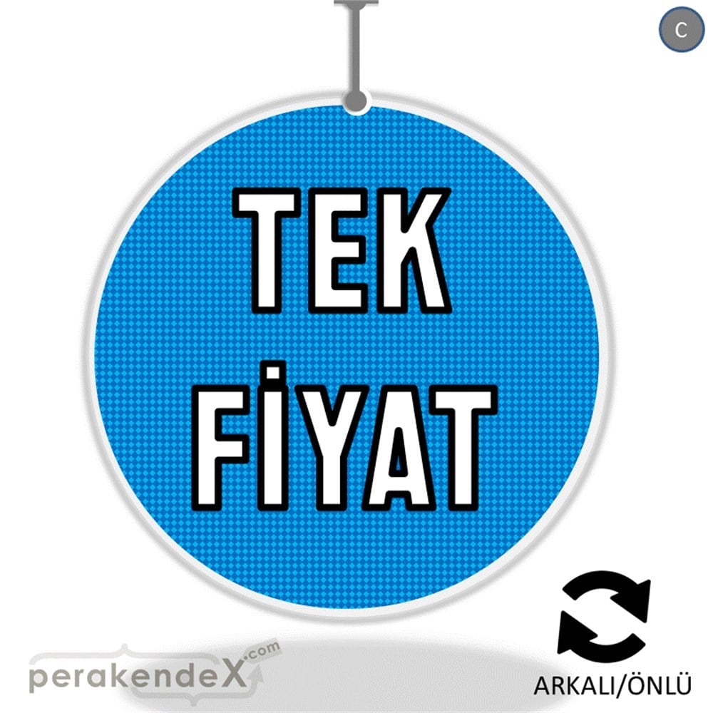 tek fiyat DÖNKARTI -oval,çift yön baskı