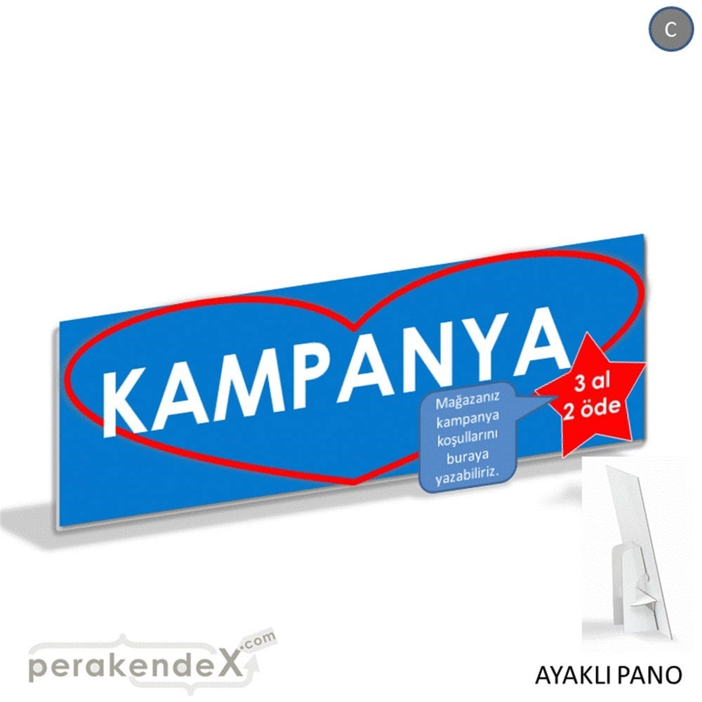 yıldızlı kampanya  KARTON AYAKLI POSTER,  PANO (BANNER) -dikdörtgen,tek yön baskı