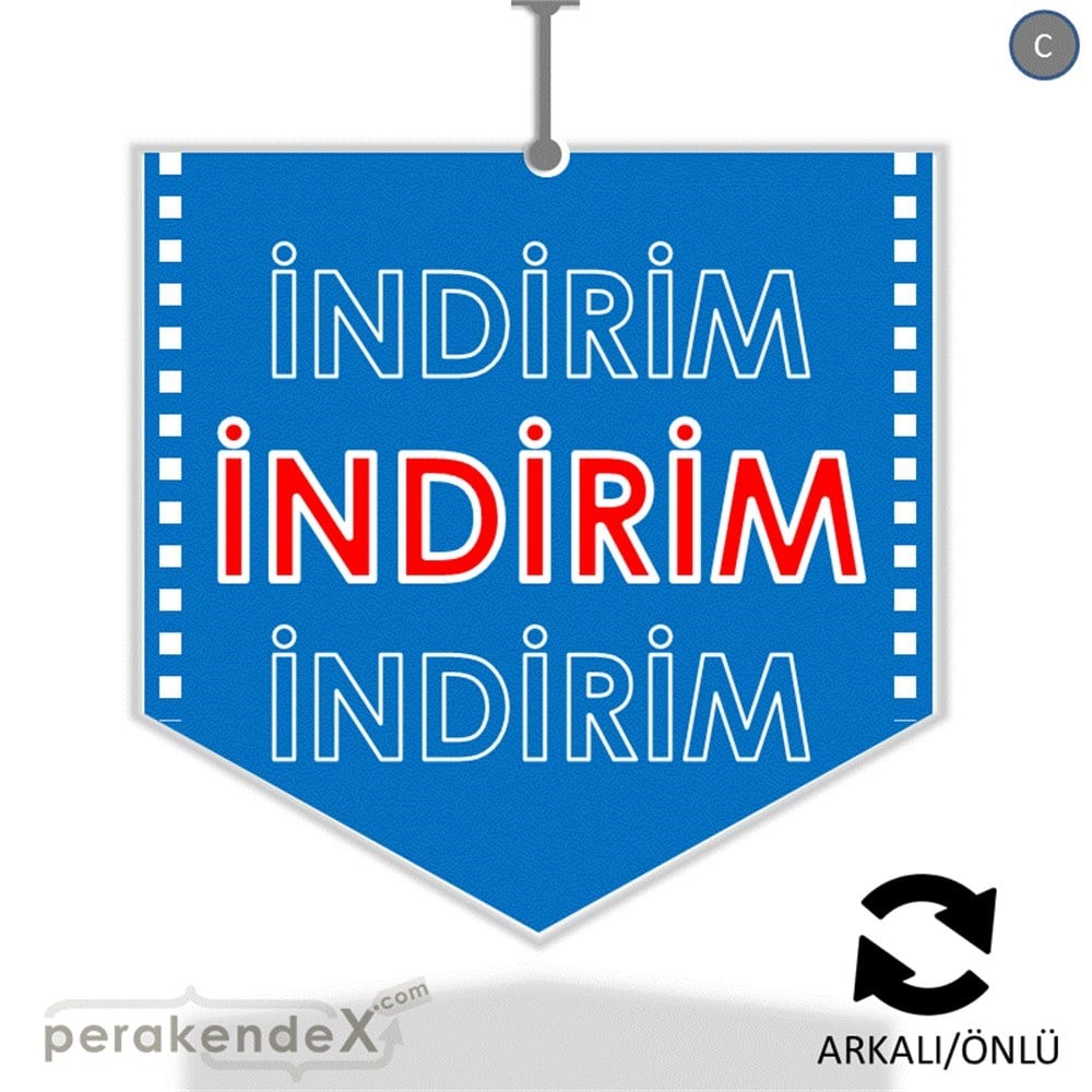 3X indirim- DÖNKARTI -ok,çift yön baskı