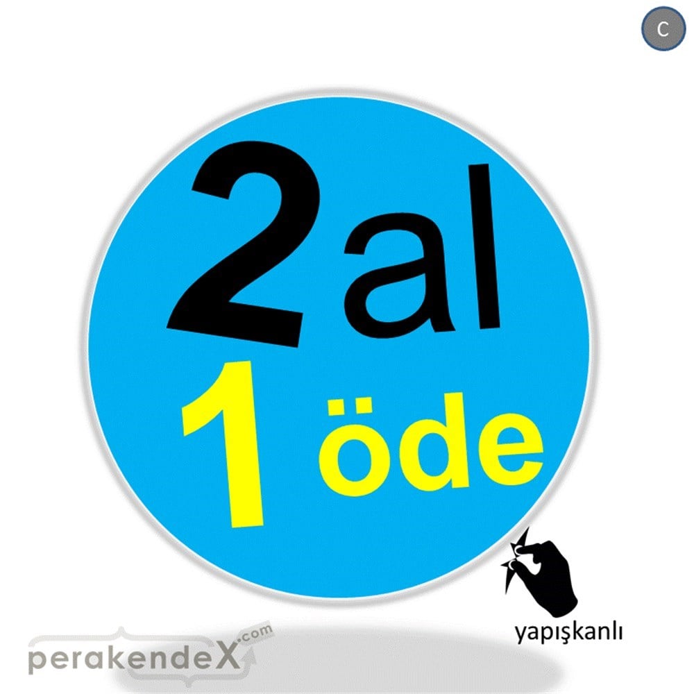 2 al 1 öde CAMA YAPIŞAN FOLYO -oval,tek yön baskı