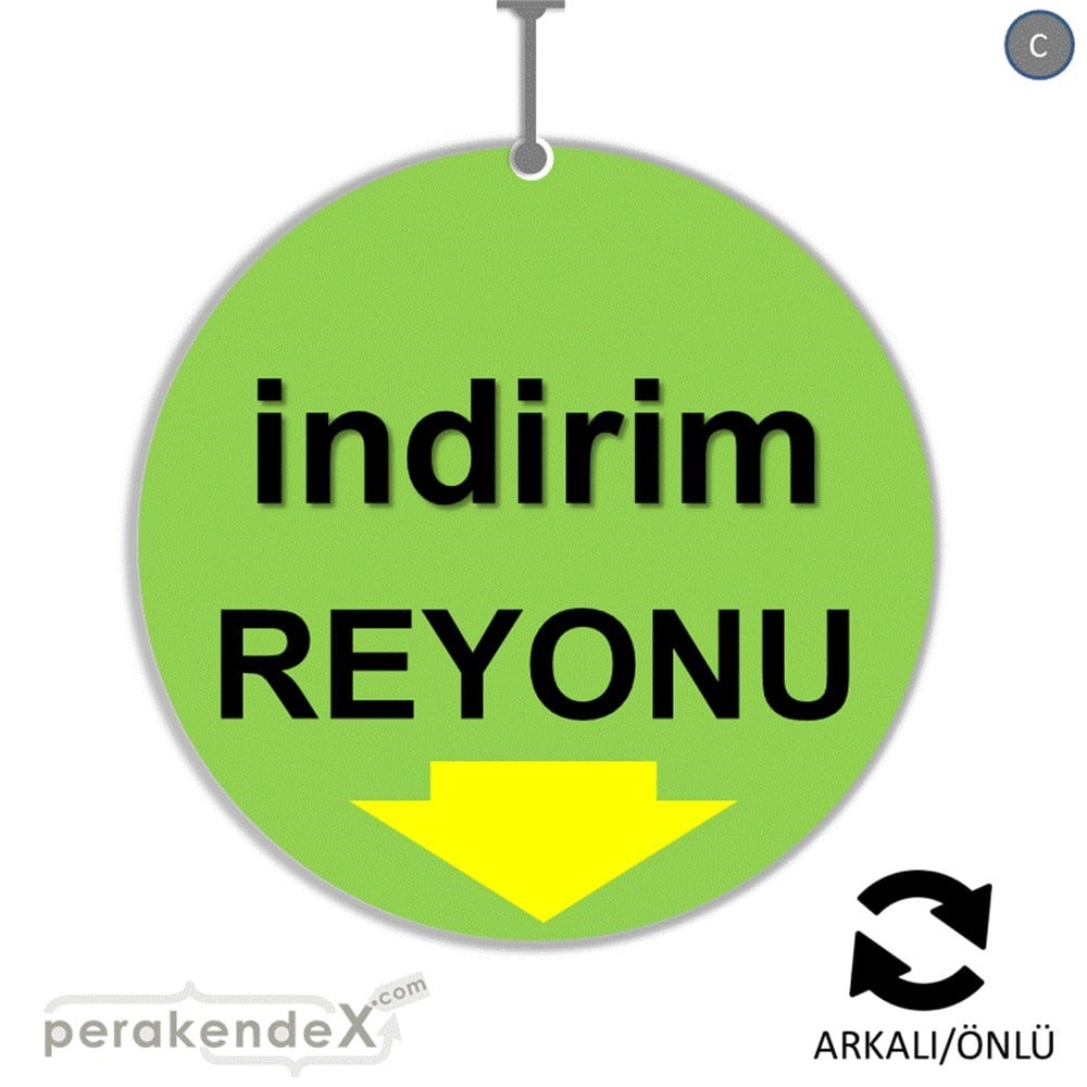indirim reyonu DÖNKARTI -oval,çift yön baskı