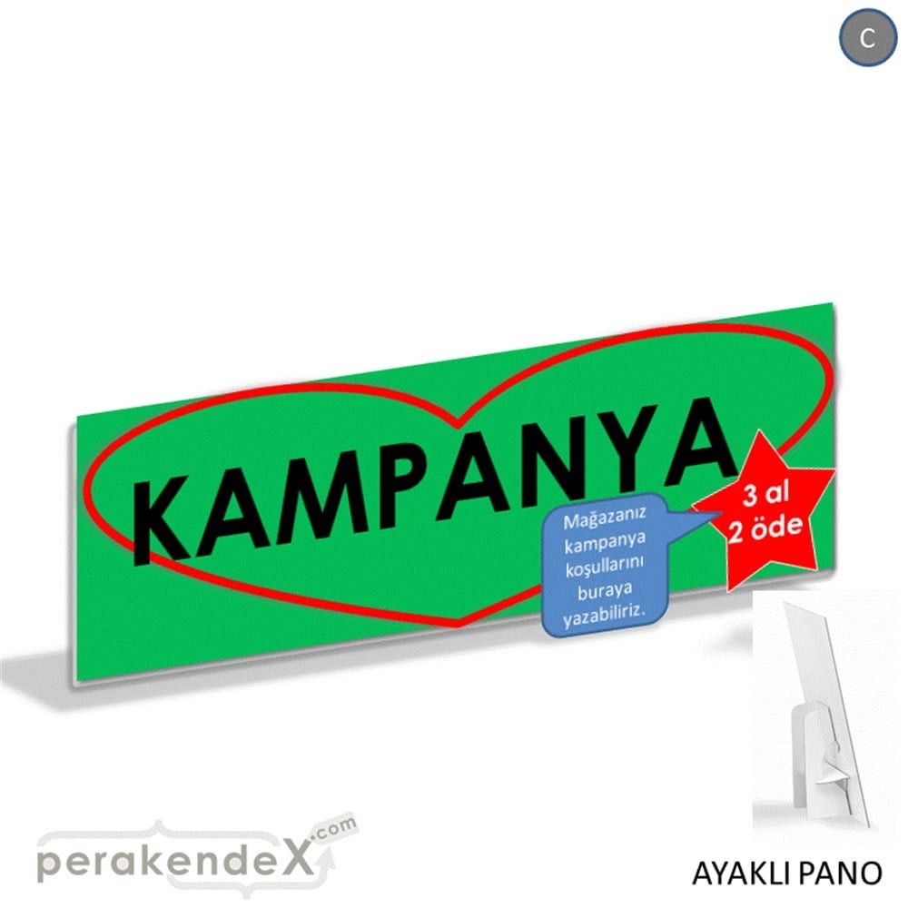yıldızlı kampanya  KARTON AYAKLI POSTER,  PANO (BANNER) -dikdörtgen,tek yön baskı