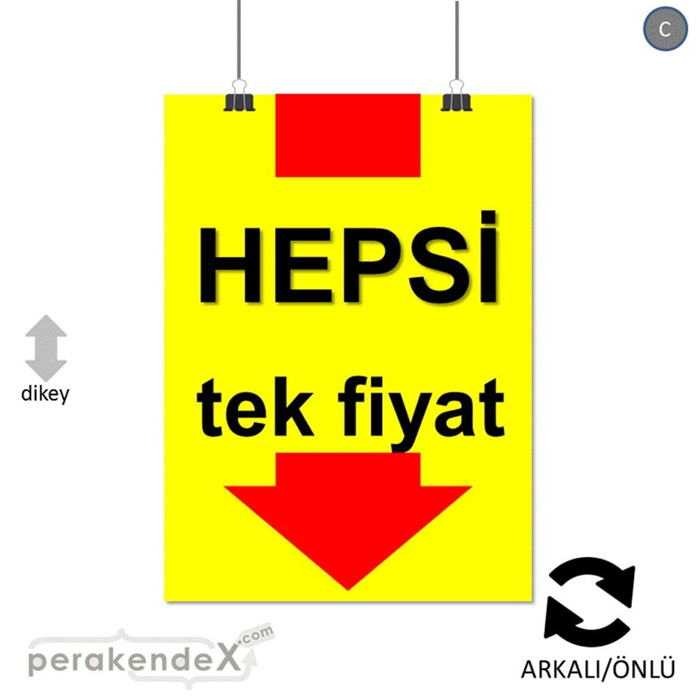 hepsi tek fiyat SERT PLASTİK POSTER -dikdörtgen,çift yön baskı