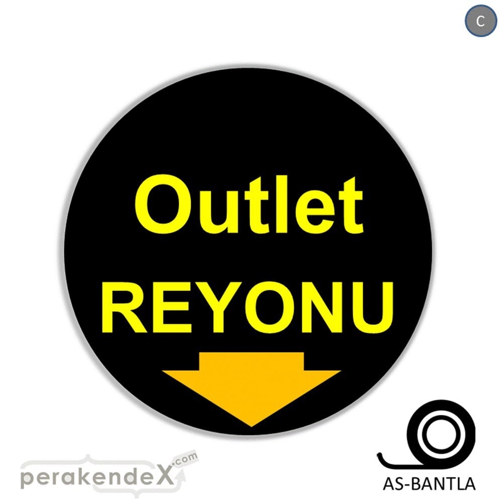 outlet reyonu SERT PLASTİK POSTER -oval,tek yön baskı