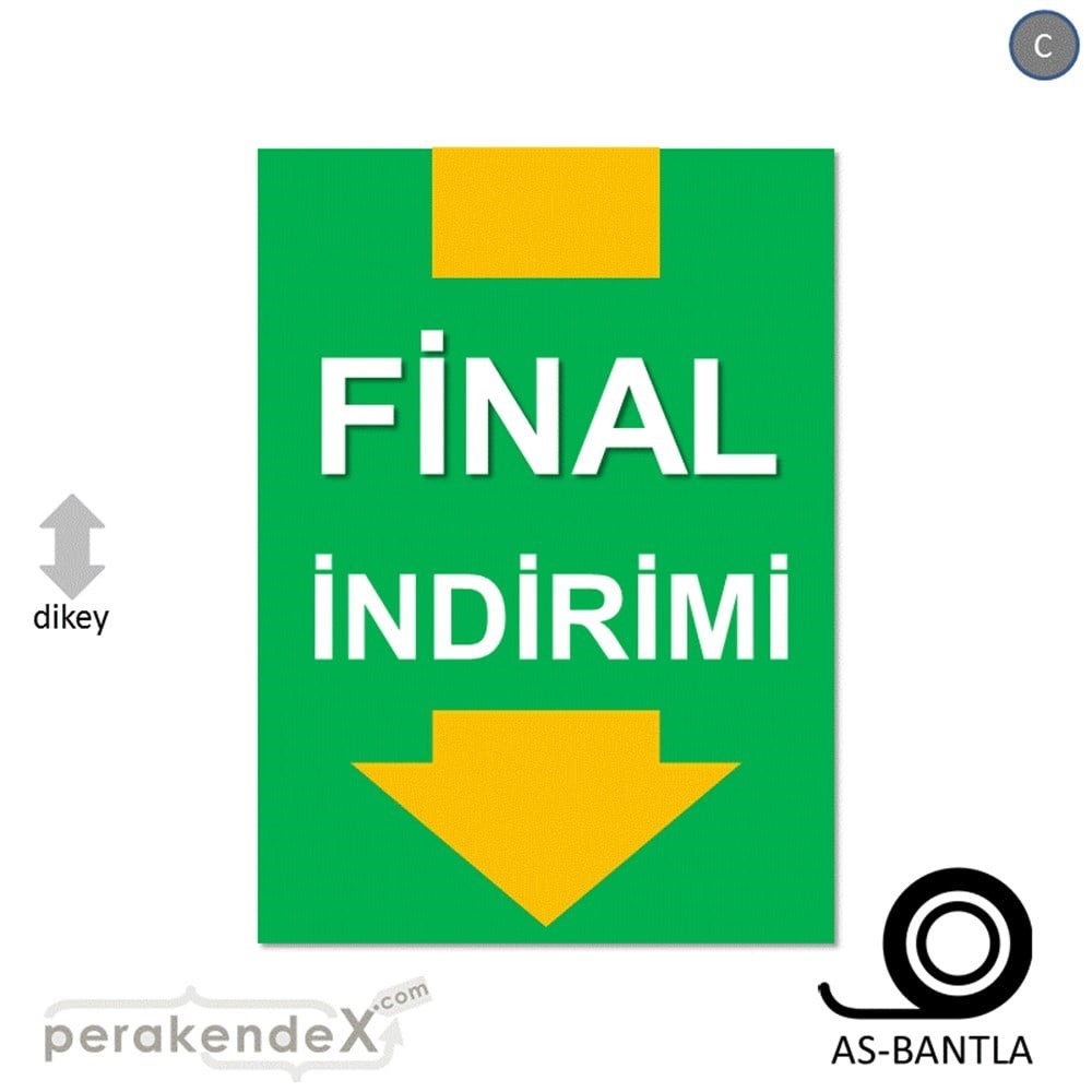 final indirimi POSTERİ -dikdörtgen,tek yön baskı