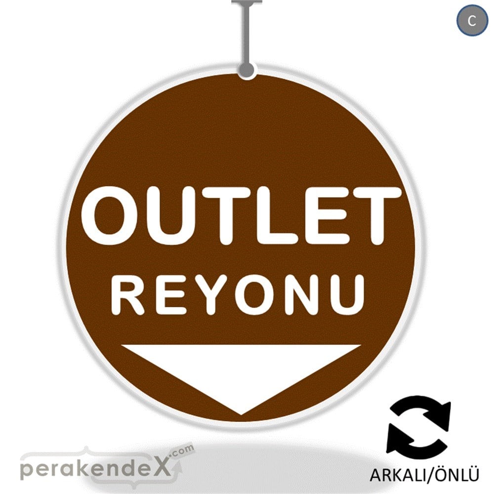 outlet reyonu DÖNKARTI -oval,çift yön baskı