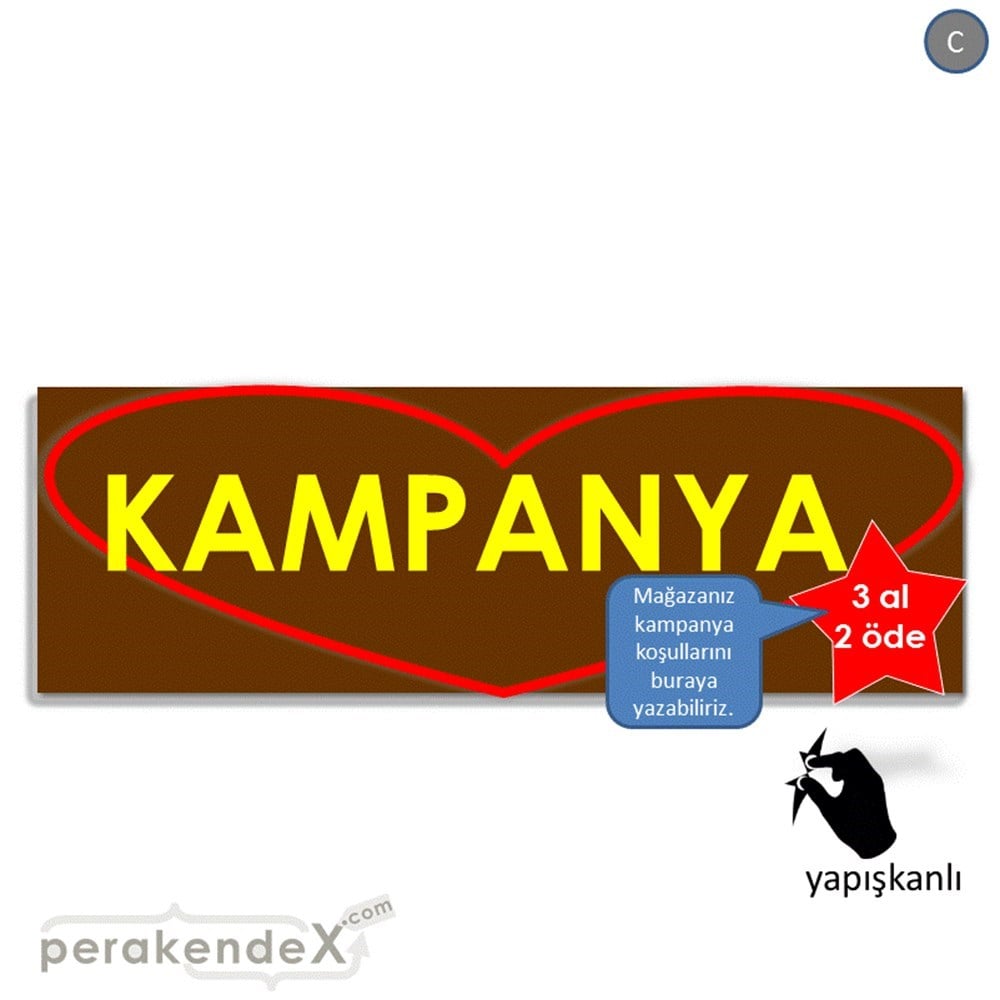 yıldızlı kampanya  VİTRİN, CAM FOLYO,  VİNİL (BANNER) -dikdörtgen,tek yön baskı