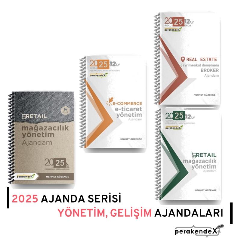 10 adet E-TİCARET YÖNETİM AJANDASI 2025 --xx -Standart Boy - 12 AYLIK//MAĞAZA YÖNETİM AJANDASI