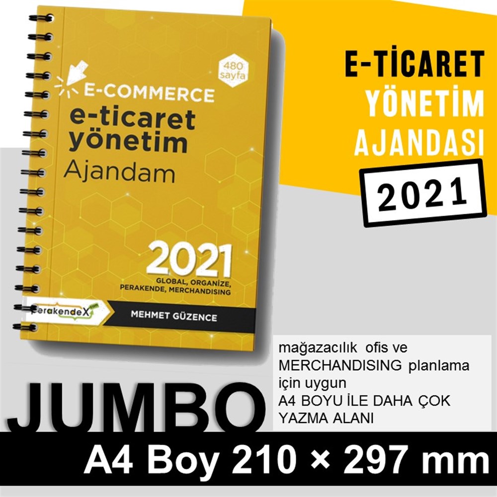 10 adet E-TİCARET YÖNETİM AJANDASI 2021 --Turuncu Renk - JUMBO BOY - 12 AYLIKmağaza yönetim ajandası