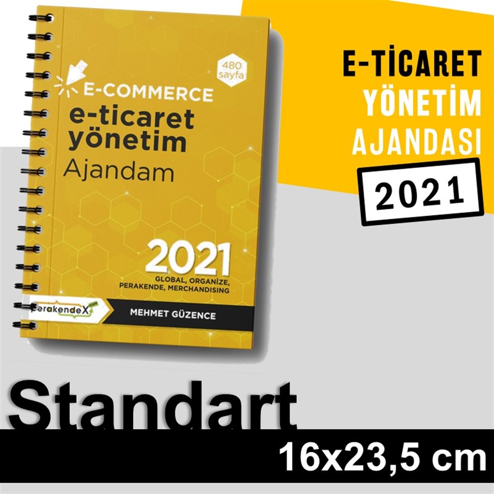 10 adet E-TİCARET YÖNETİM AJANDASI 2021 --Turuncu Renk - Standart Boy - 12 AYLIKmağaza yönetim ajandası