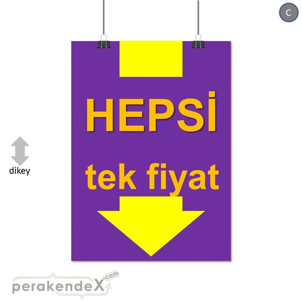 hepsi tek fiyat SERT PLASTİK POSTER -dikdörtgen,tek yön baskı