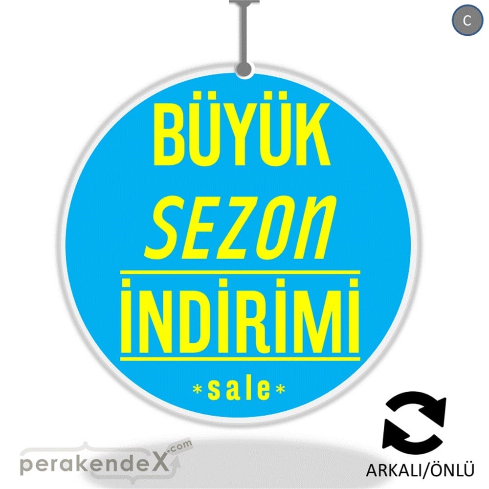 büyük sezon indirimi >sale DÖNKARTI -oval,çift yön baskı