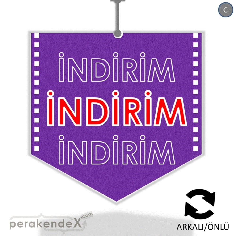 3X indirim- DÖNKARTI -ok,çift yön baskı