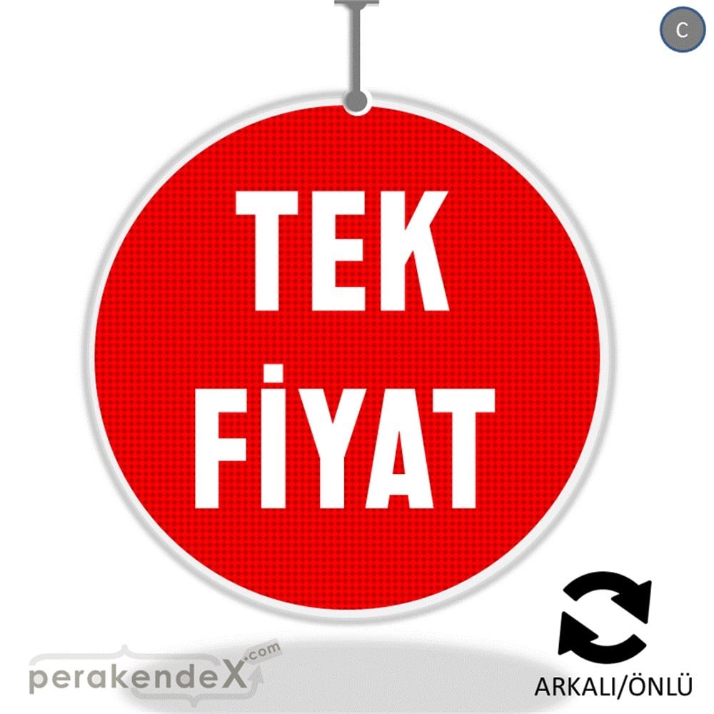 tek fiyat DÖNKARTI -oval,çift yön baskı