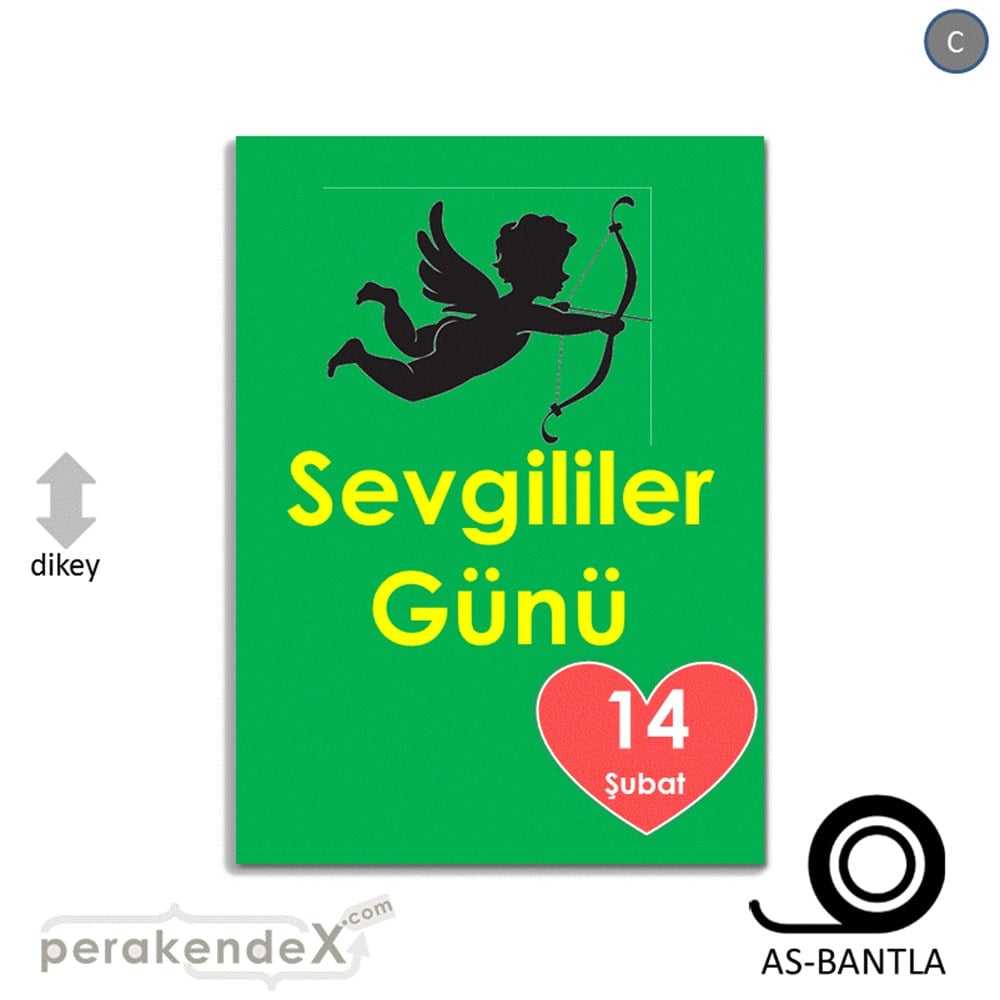 14 şubat sevgililer günü eros KAĞIT POSTER,  AFİŞ -dikdörtgen,tek yön baskı