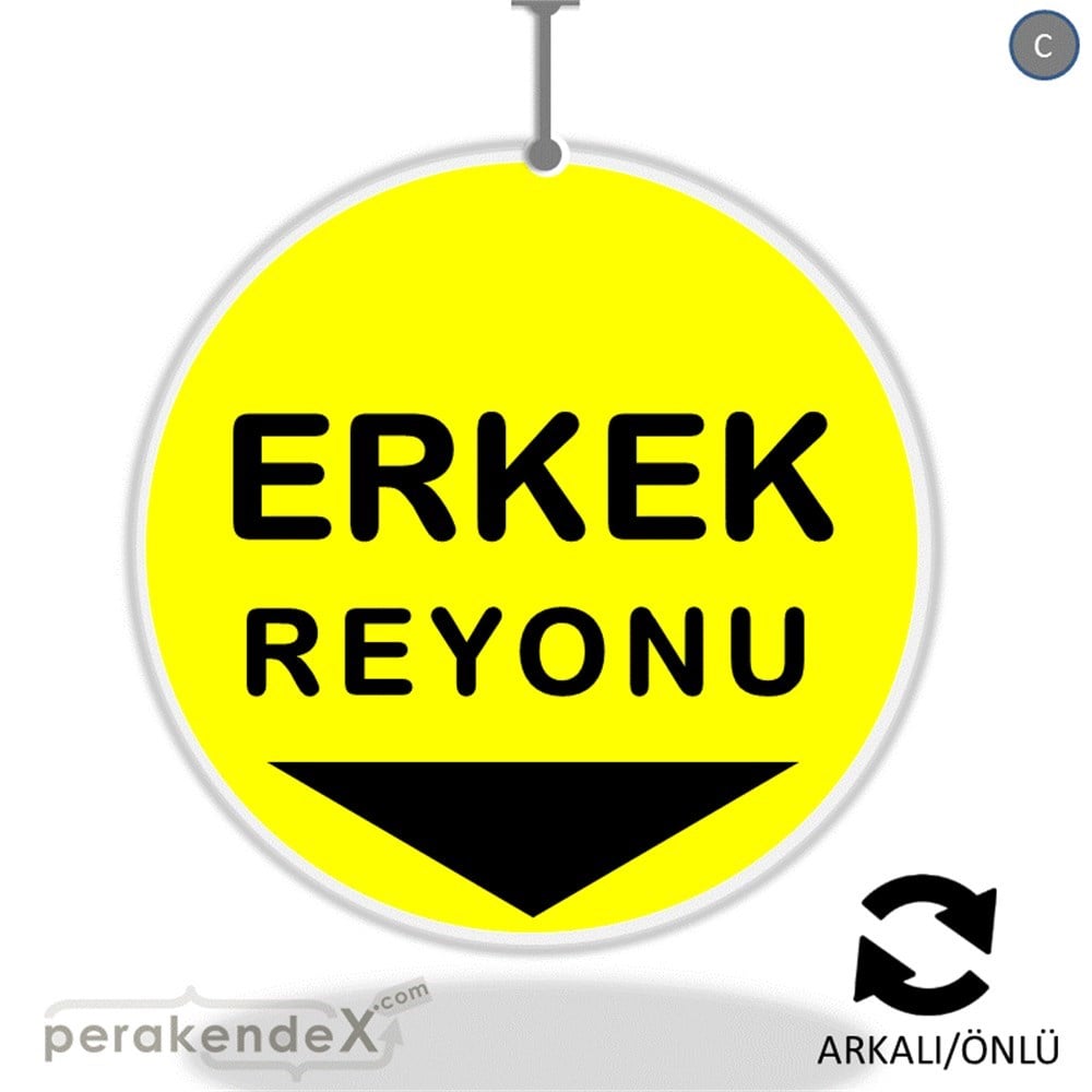 erkek reyonu yönlendirme DÖNKARTI -oval,çift yön baskı