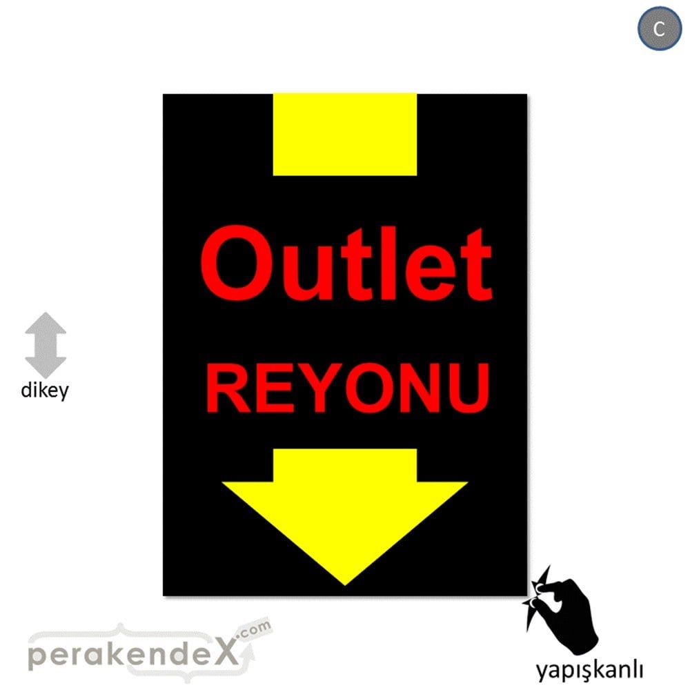 outlet reyonu CAMA YAPIŞAN FOLYO -dikdörtgen,tek yön baskı