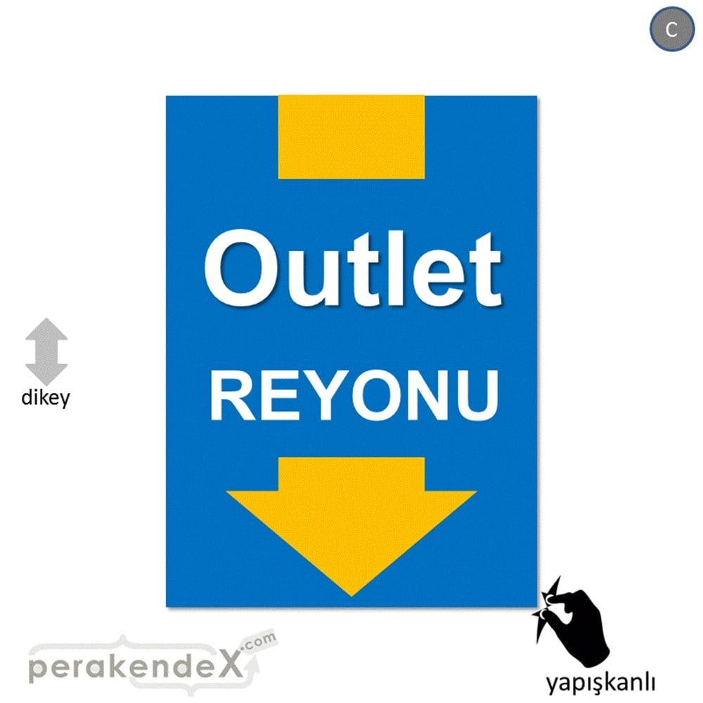 outlet reyonu CAMA YAPIŞAN FOLYO -dikdörtgen,tek yön baskı