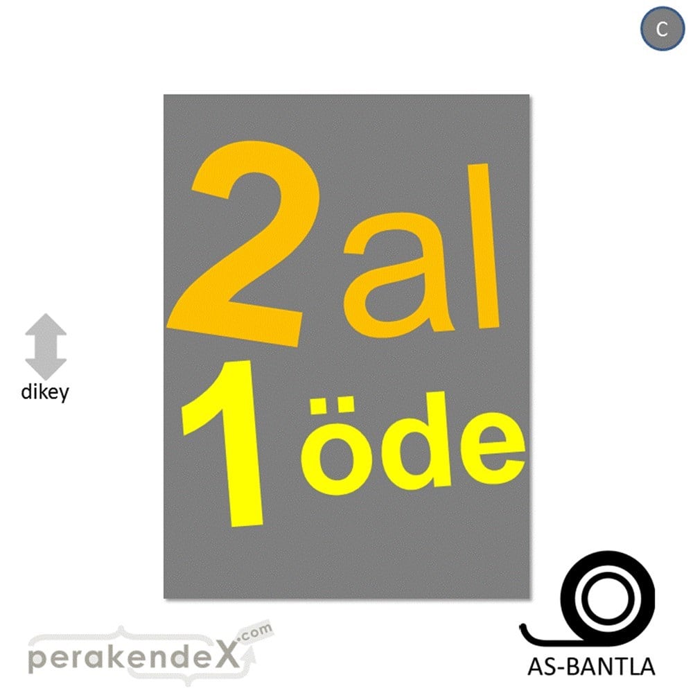 2 al 1 öde POSTERİ -dikdörtgen,tek yön baskı