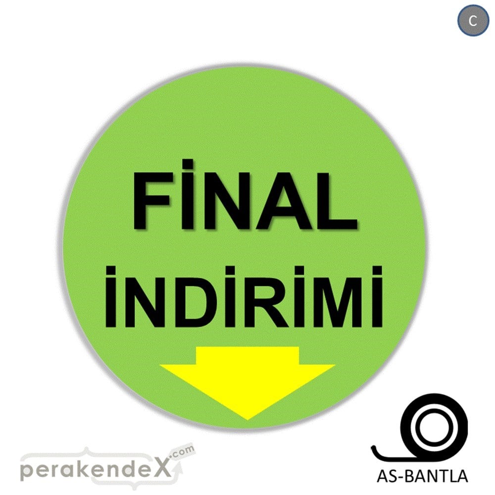 final indirimi SERT PLASTİK POSTER -oval,tek yön baskı
