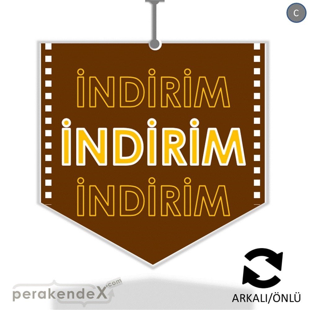 3X indirim- DÖNKARTI -ok,çift yön baskı