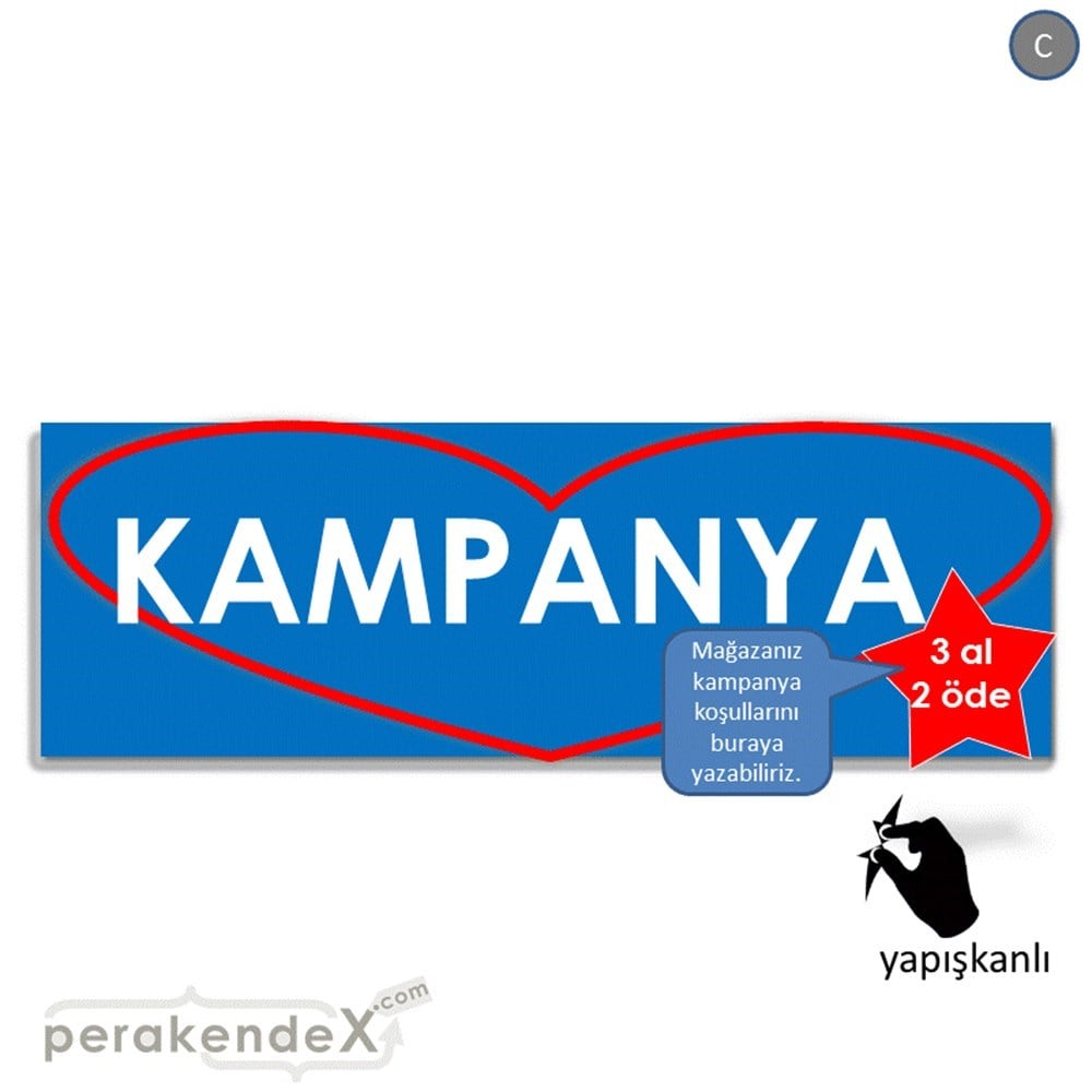 yıldızlı kampanya  VİTRİN, CAM FOLYO,  VİNİL (BANNER) -dikdörtgen,tek yön baskı