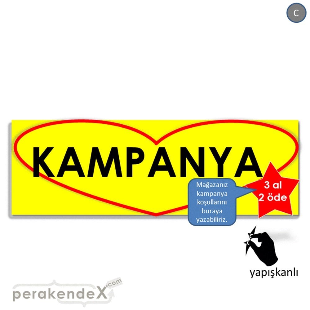 yıldızlı kampanya  VİTRİN, CAM FOLYO,  VİNİL (BANNER) -dikdörtgen,tek yön baskı