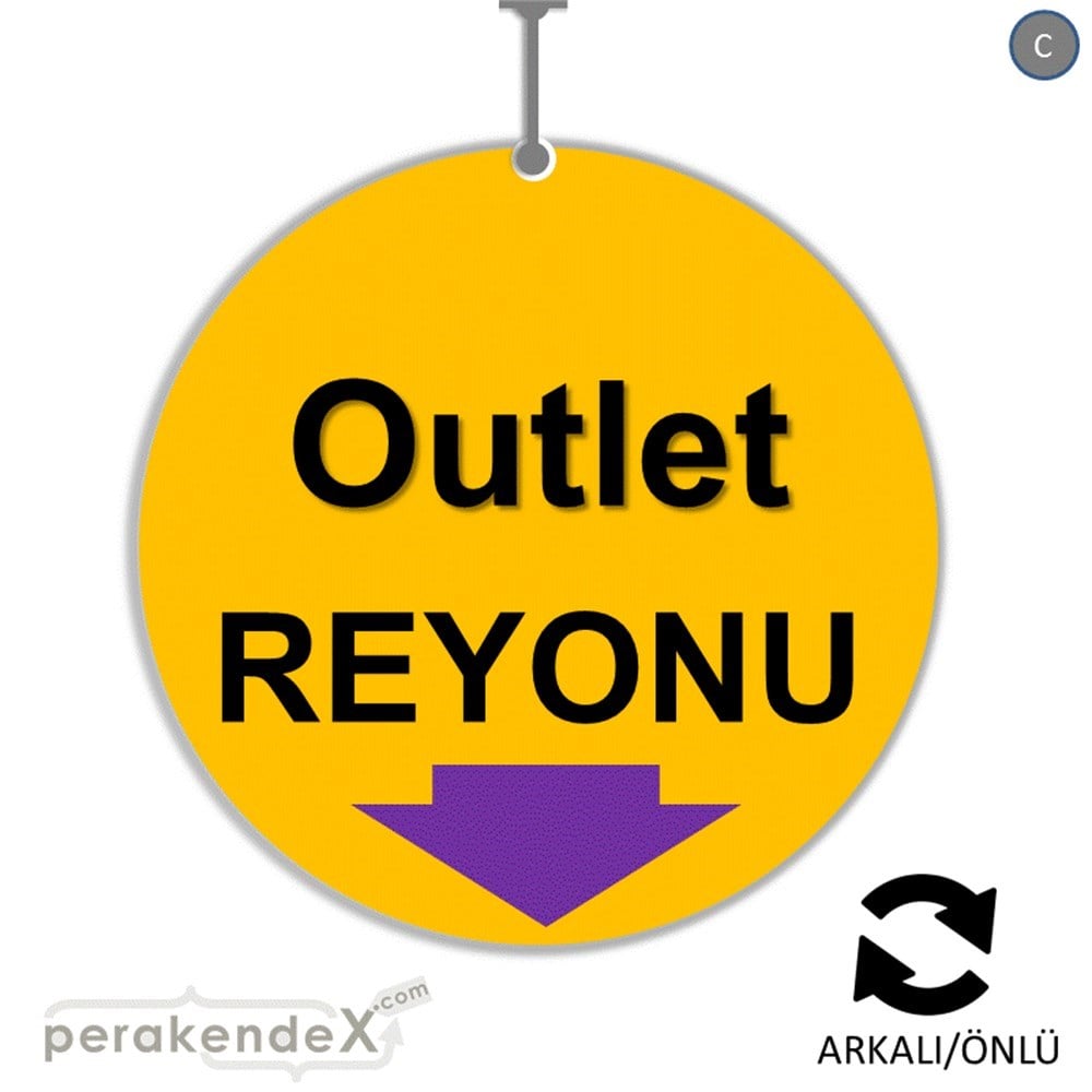 outlet reyonu DÖNKARTI -oval,çift yön baskı