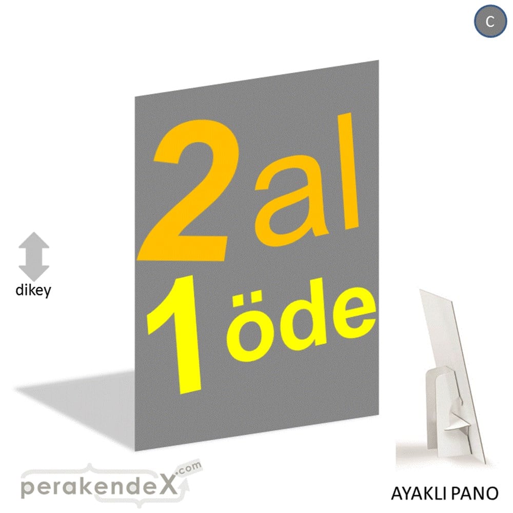 2 al 1 öde AYAKLI REKLAM PANOSU -dikdörtgen,tek yön baskı